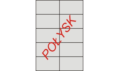 Etykiety samoprzylepne na arkuszach A4 białe błyszczące  105x59.4